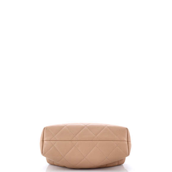 Chanel Small Cutout Woven Chain Handle Satchel Quilted Caviar - Picture 4 of 6